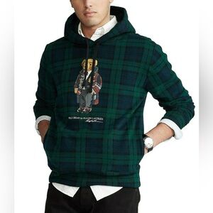 Polo Ralph Lauren Blackwatch Duffel Coat Bear Tartan Hoodie Sweatshirt Sweater